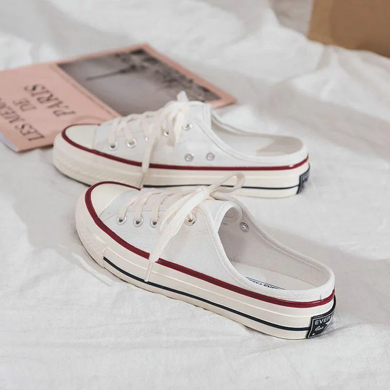 Women's Spring Casual Lace-Up Flat Sneakers