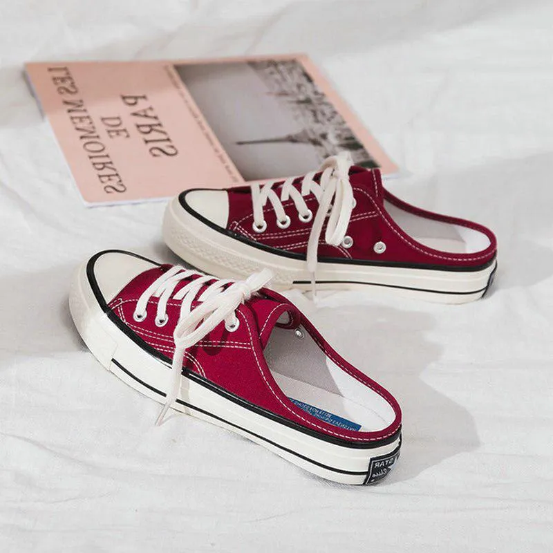 Women's Spring Casual Lace-Up Flat Sneakers