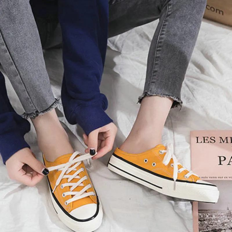 Women's Spring Casual Lace-Up Flat Sneakers