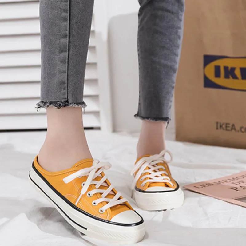 Women's Spring Casual Lace-Up Flat Sneakers