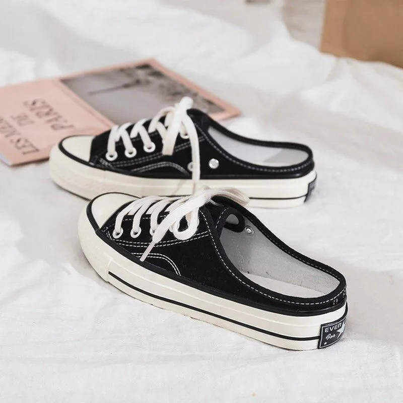 Women's Spring Casual Lace-Up Flat Sneakers