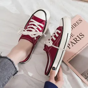 Women's Spring Casual Lace-Up Flat Sneakers