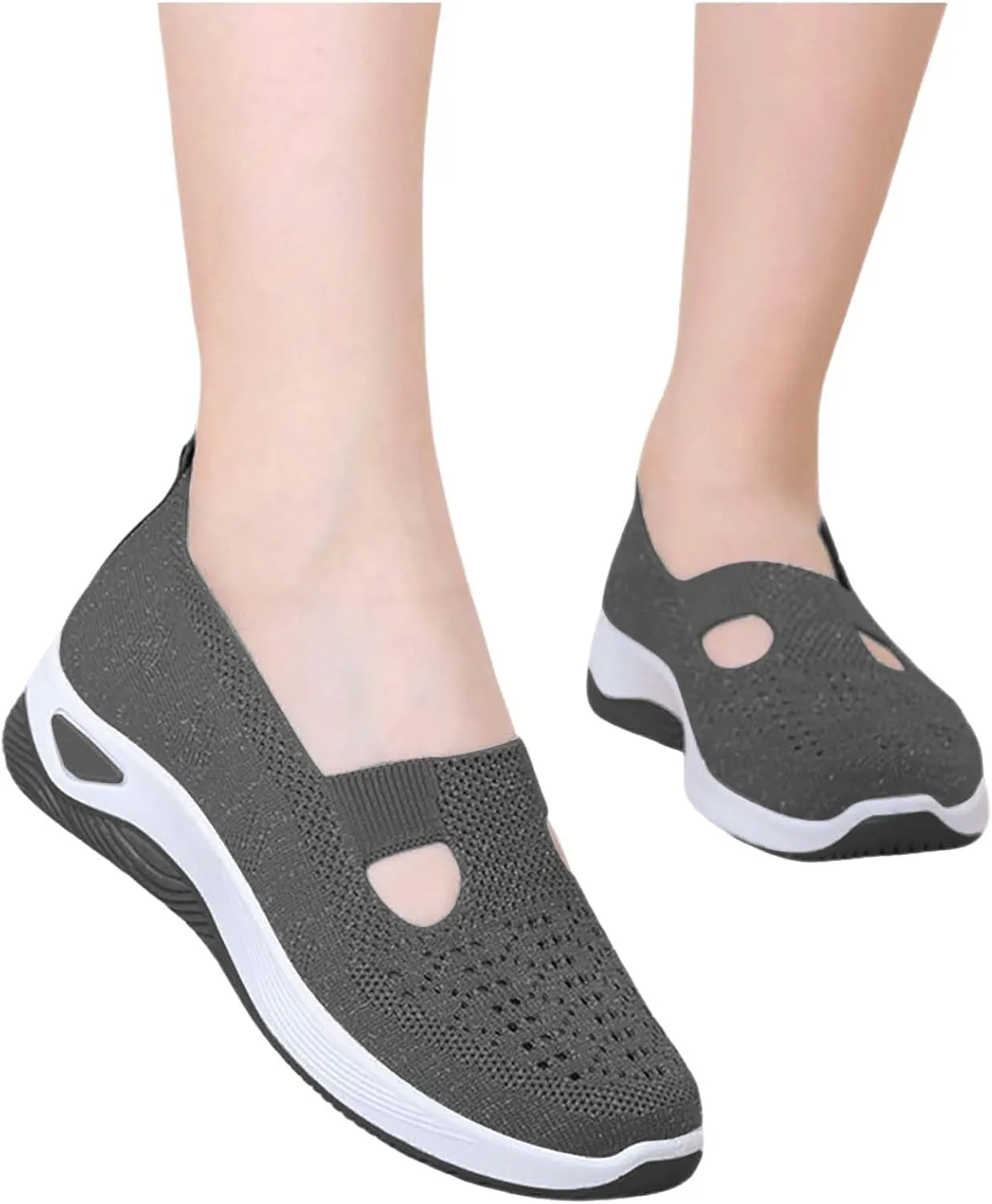Women's Woven Orthopedic Breathable Soft Walking Running Shoes for Men Wide Feet Men's Shoes Casual Slip On Sneakers Black Tennis Shoe Loafers Shoe