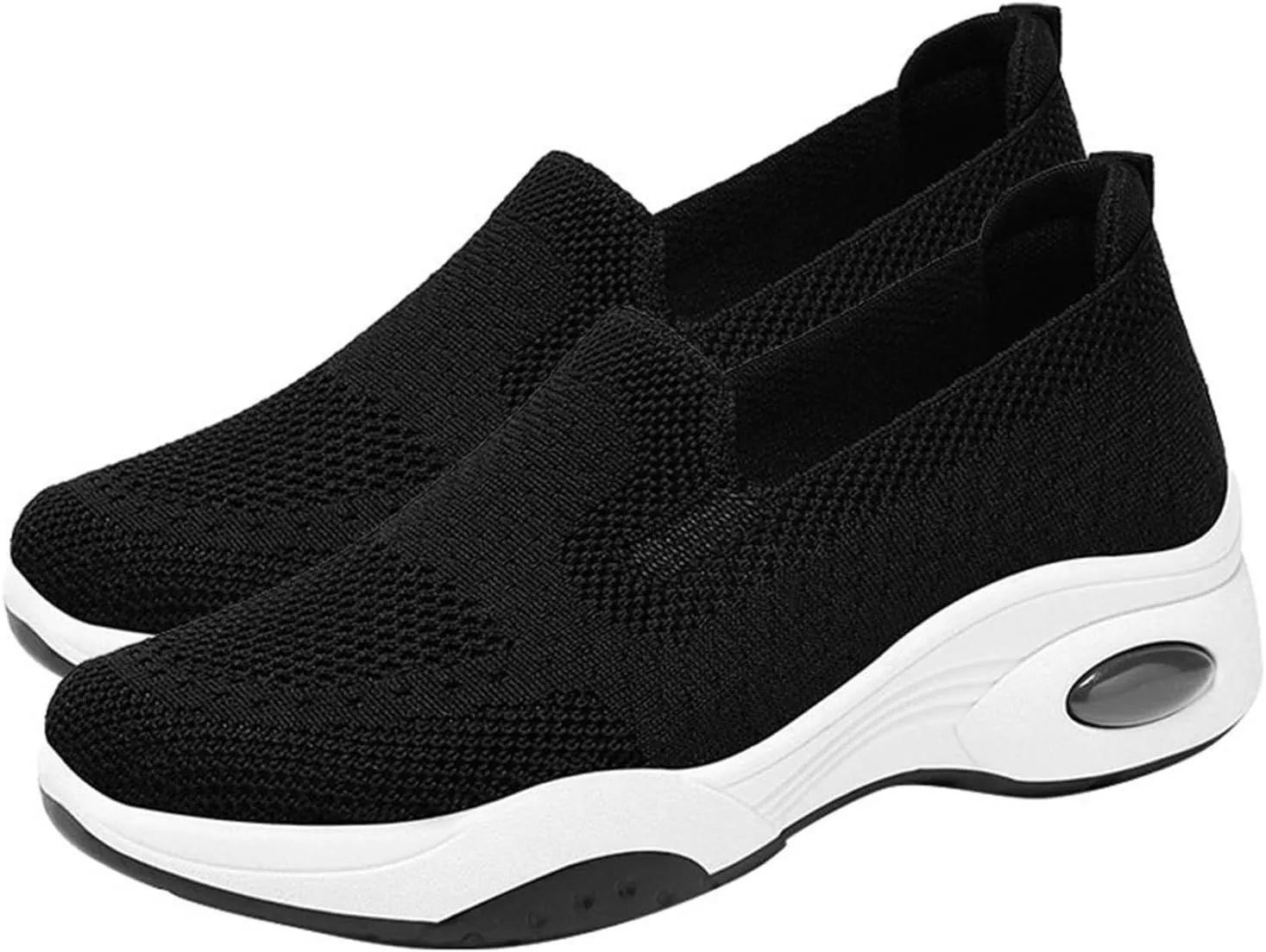 Women's Woven Orthopedic Soft Breathable Shoes Outdoor Comfort Fashion Casual Sneakers Wide Slip-on Tennis Shoes Arch Support Foam Shoes