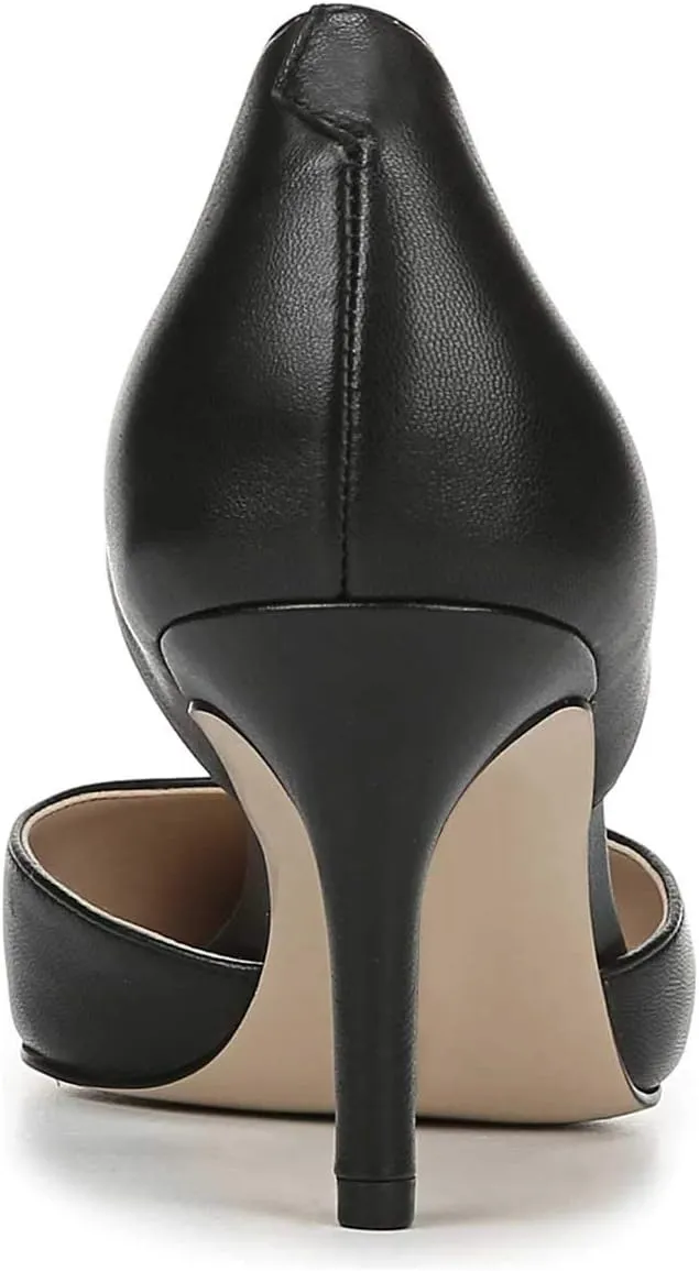 YDN Women Classic Mid Heels D'Orsay Pumps Suede Pointed Toe Slip On Dressy Stilettos Shoes Size 4-16
